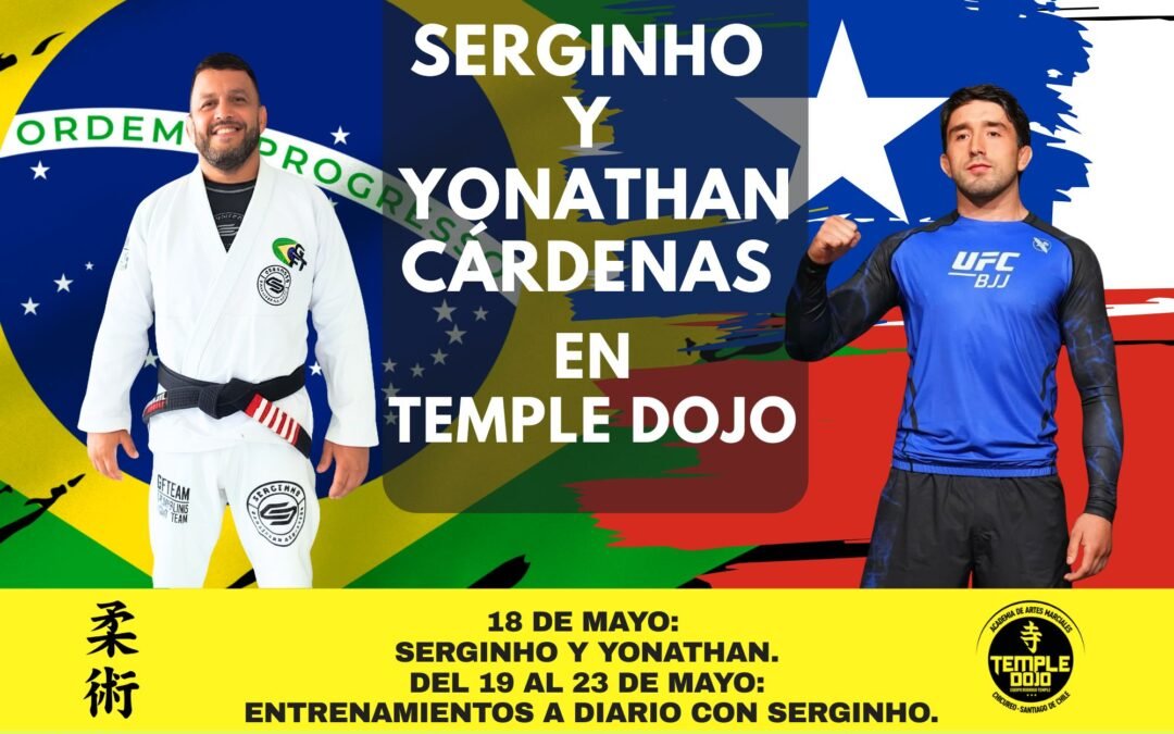 yonathan cardenas y serginho en temple dojo chicureo
